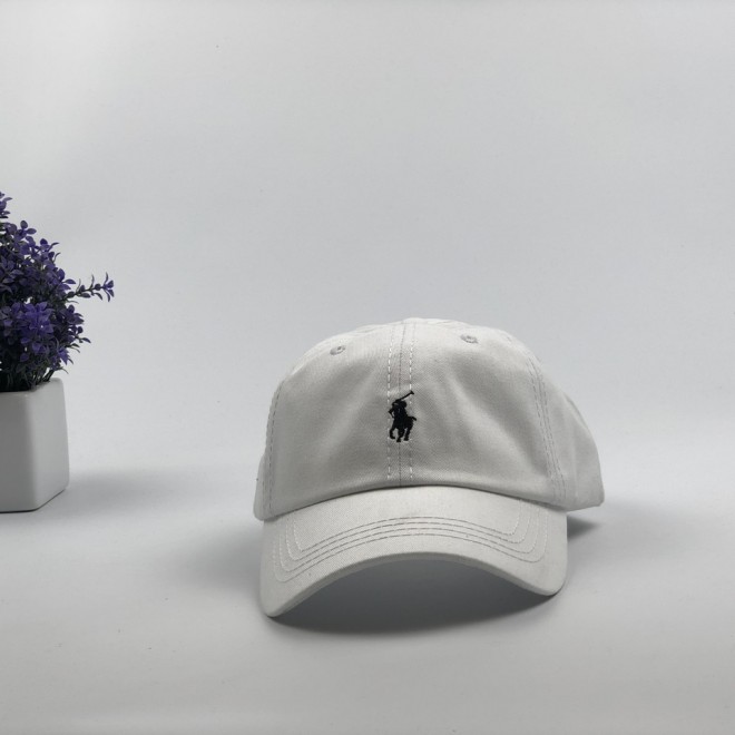 Кепка бейсболка Polo Ralph Lauren (белая с черным лого)