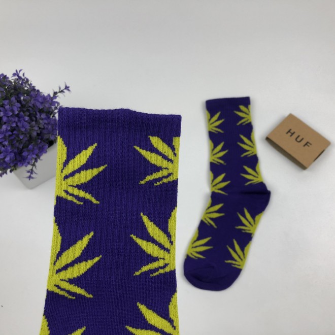 Носки HUF Plantilife - высокие - фиолетовые (терракотовый лист)