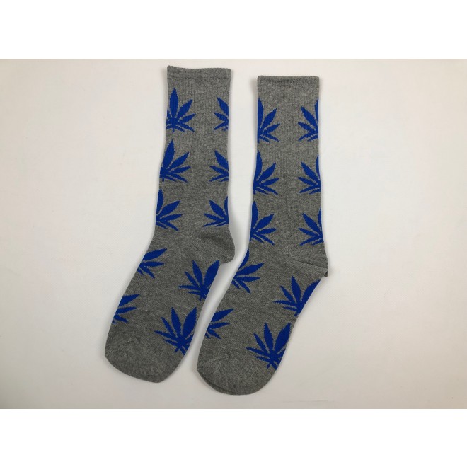 Носки HUF Plantilife - высокие - серые синий лист