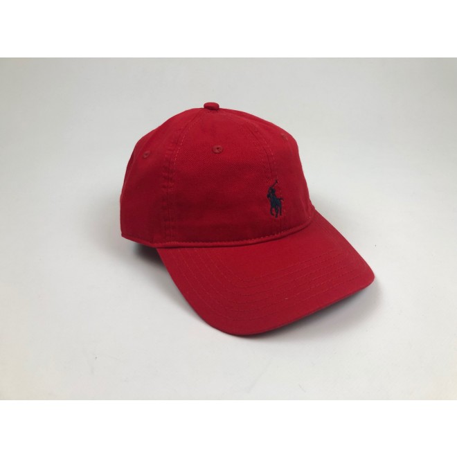 Кепка бейсболка Polo Ralph Lauren (красная с черным лого)