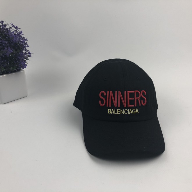 Кепка бейсболка Balenciaga Sinners (черная)