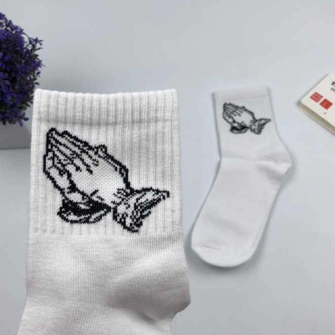 Носки Tianbailum Drake Молитвенные Руки (белые)