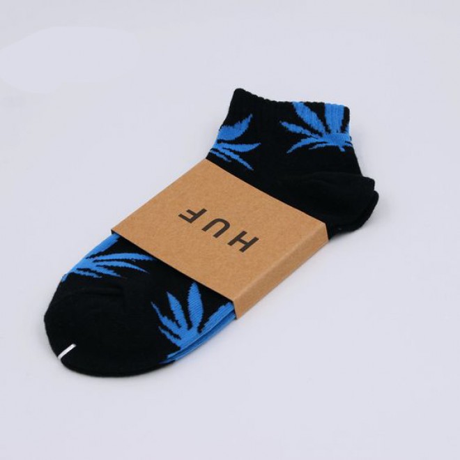 Носки HUF Plantlife низкие - Черные синий лист