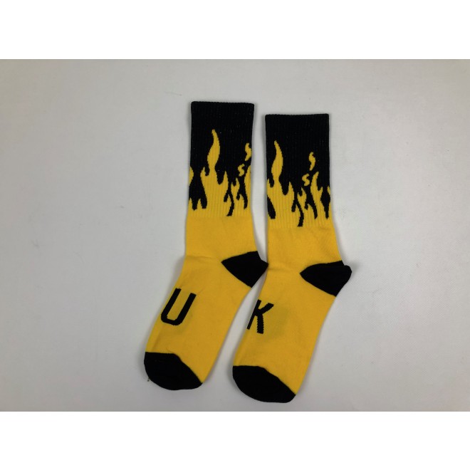 Носки For VDay Огонь - Высокие - Черно-желтый